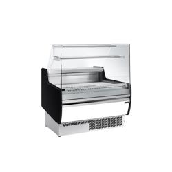 Comptoir vitrine réfrigérée - 998x953mm - +0/+6°C - 1 porte - 1 étagère - Façade blanche