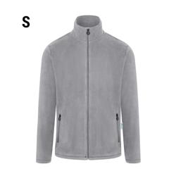 KARLOWSKY | Men's Work Fleece Jacket – Platinum Grey - S - Recycled Polyester - 60°C Washable