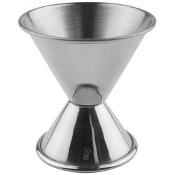 (6 komada) Barska mjerica (jigger) - Nehrđajući čelik - 2 cl & 4 cl - Natpis izvana