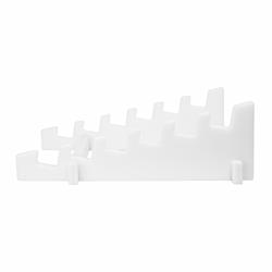 Mensola portataglieri in polietilene - 520x330x180mm - Bianco - per 6 taglieri da 40mm