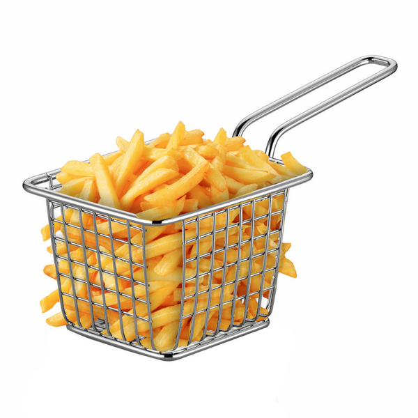 Cesta quadrada de batatas fritas