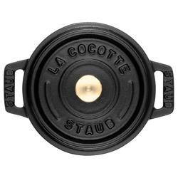 STAUB | Mini Cocotte Round Enamelled Cast Iron Casserole Dish – Ø10 cm – Black