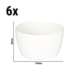 (6 Stück) LUX - Schüssel Maastricht - 150ml - Ø 150mm - Elfenbein