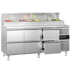 Стол для подготовки PREMIUM - 1795 мм - для 8x GN 1/3 - 6 ящиков