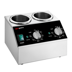 Dispensador de salsa de acero inoxidable - para 2 botellas exprimibles - calentable