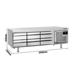 Soubassement réfrigéré PREMIUM PLUS - 2000 mm - 310 litres - 6 tiroirs