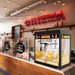 Popcornmachine - 2,90kW - 10kg/u - met 2 ketel - Zwart