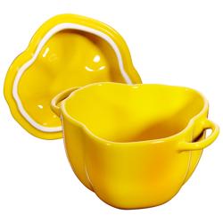 STAUB | CERAMIQUE - Cocotte-pata - pippurin muotoinen - 0,45 litraa - keraaminen - keltainen