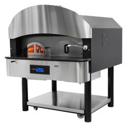 Horno de pizza híbrido gas y leña - 1 cámara - 6x Ø30cm - 230V - Táctil - hasta 400°C - con pantalla táctil LCD