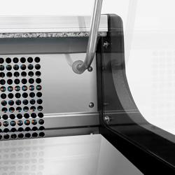 Vitrina za meso - 1580x975 mm - 140 l - Boja Crna - Ventilirano hlađenje - s 2 staklena vrata - s ostakljenom frontom - mramorna radna ploča