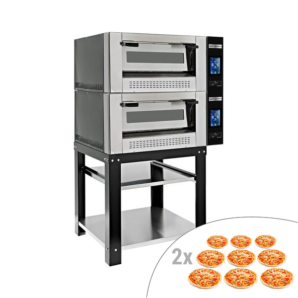 Pizzaoven op gas - 18x 30cm - Digitaal - incl. onderstel