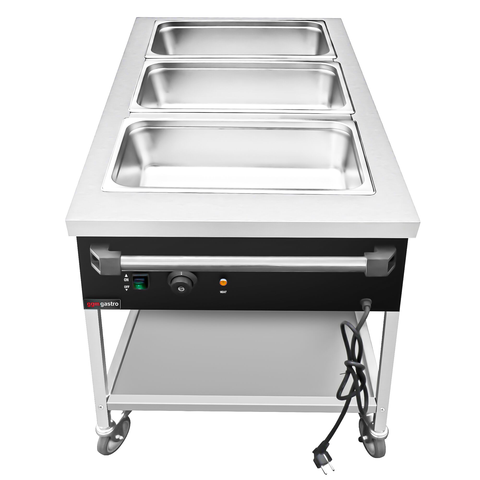 Värmevagn – vattenbad - 1,95 kW - 3x GN 1/1 - med tappkran