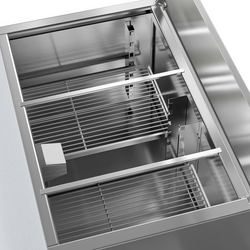 Saladette PREMIUM - 903mm - 2 deuren - met ingang voor 2x GN & 3x GN 1/6 & Roestvrijstalen deksel