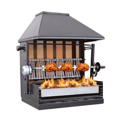 Houtskool kippengrill - 810mm - 1 grillrooster - met 1 spit voor tot 3 kippen