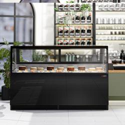 Commercial Refrigerated Serve-Over Counter KAISA - 2000 mm - +2 to +8°C - 2 sliding doors - reserve compartment - LED