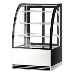 Expositores refrigerados  – Bolos e sobremesas 0,9 m - 3 prateleiras - vidro frontal redondo (LED)