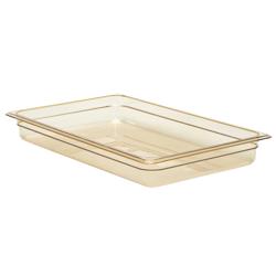 (6 stuks) CAMBRO | H-PAN™ - Hittebestendige Gastronormbak 1/1 - Amber - Hoogte: 65mm