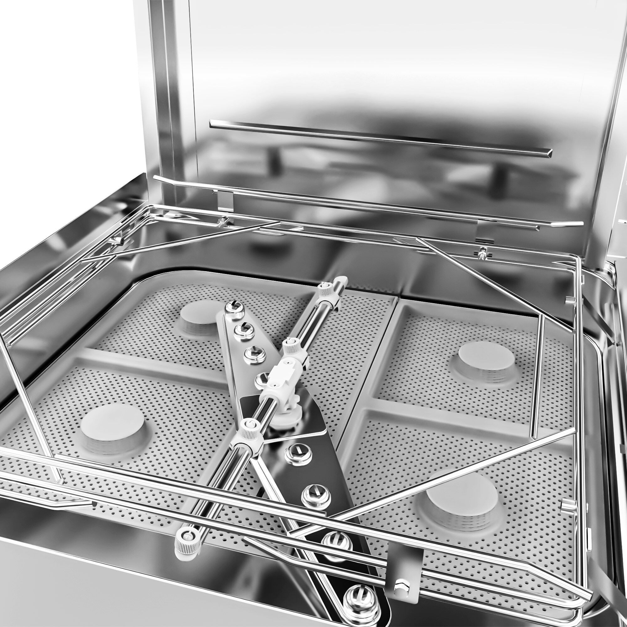 Lave-vaisselle à capot – Numérique – 8,7 kW – avec récupération de chaleur, pompe de détergent, de rinçage et de vidange