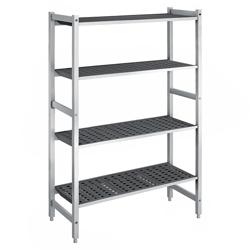 Estantería de aluminio (modular) - 1080x460mm - Capacidad de carga: 900kg - apta para cámaras frigoríficas