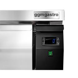 Combinaison soubassement congélateur/réfrigéré - 1230 mm - 2 tiroirs - avec chauffe-frites inclus