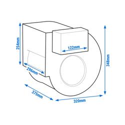Ventilador radial 2200 m³ por hora - para campanas de pared