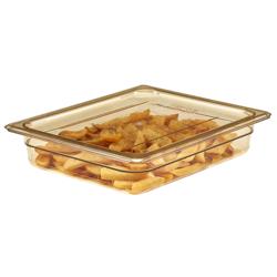 (6 pieces) CAMBRO | H-PAN Commercial Flat Lid – GN 1/2, Amber – 99°C Heat-Safe – 11 mm H – No Handle