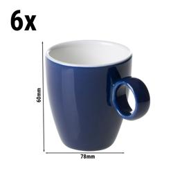 (6 stuks) BART COLOUR CAFE - espressokopje Bart Colour Cafe - Porselein - 65ml - Blauw