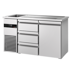 Pivski štand PREMIUM - 1550x700 mm - 1 vrata & 3 ladice 