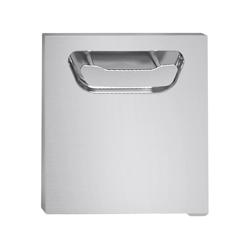 Porte de soubassement droite - 393x82x434mm - Inox AISI 304 - charnières à droite - Série Lorenzo 700 & 900