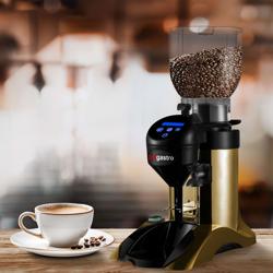 Commercial Coffee Grinder with Automatic Dosing – 2 kg hopper - 63 dB - removable tray - gold