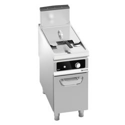 Friggitrice a gas professionale su mobile - 20L - 17,5kW - controllo elettronico della temperatura - Bflex Digital - con rubinetto di scarico