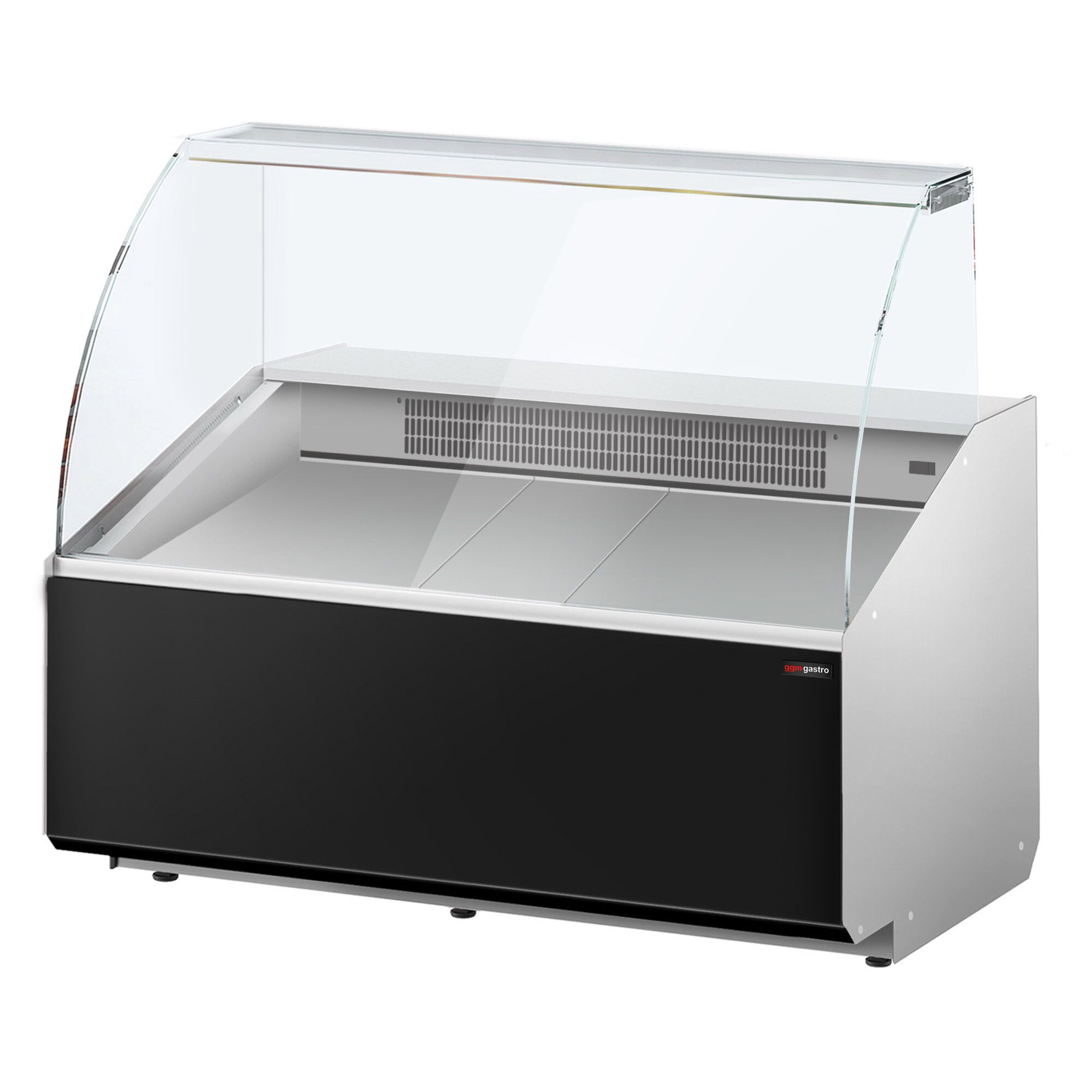 Comptoir vitrine réfrigérée - 1256x979mm - +2/+6°C - 262L - Façade noire