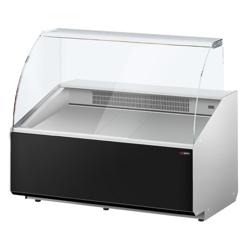 Comptoir vitrine réfrigérée - 1256x979mm - +2/+6°C - 262L - Façade noire