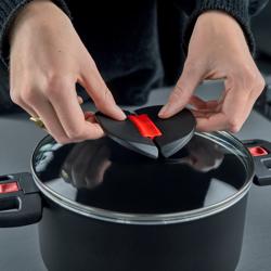 BALLARINI | CLICK & COOK - Ensemble de casseroles avec couvercle - 3 pièces - Noir