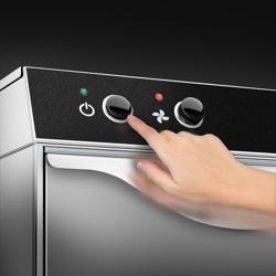 Dubbelwandige mini glazenspoelmachine - Handmatig - 2,77 kW - met glansspoelmiddelpomp