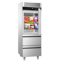 Vrieskast PREMIUM - GN 1/1 - GN 2/1 - 700mm - 700liter - tot -20°C tot -10°C - met 1 deur & 2 lades - geforceerde koeling, automatische ontdooiing, LED‑verlichting