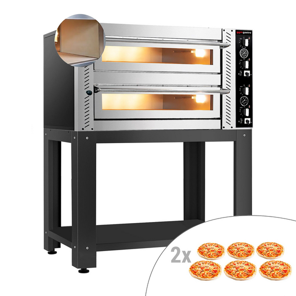 Forno de pizza 6+6x 30 cm (full fireclay) - incl. estrutura de base