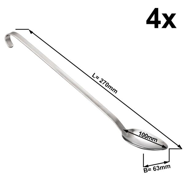 (4 قطع) مغرفة تقديم - قطر 63 mm - طول 270 mm - ستانلس ستيل