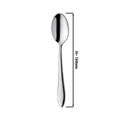 (12 pcs) Dessert spoon Leandro - 18/10 stainless steel - 160mm - Mirror