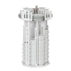 Distribuitor de cești și farfurioare – rotativ – alb