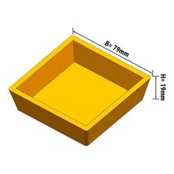 Platten für Tartelette-Maschine TMNP - Tartelette-Form: Quadratisch - 72x72mm - für 12 Tartelettes