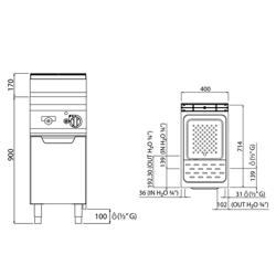 Cuiseur à pâtes à gaz – 30 litres – 10 kW