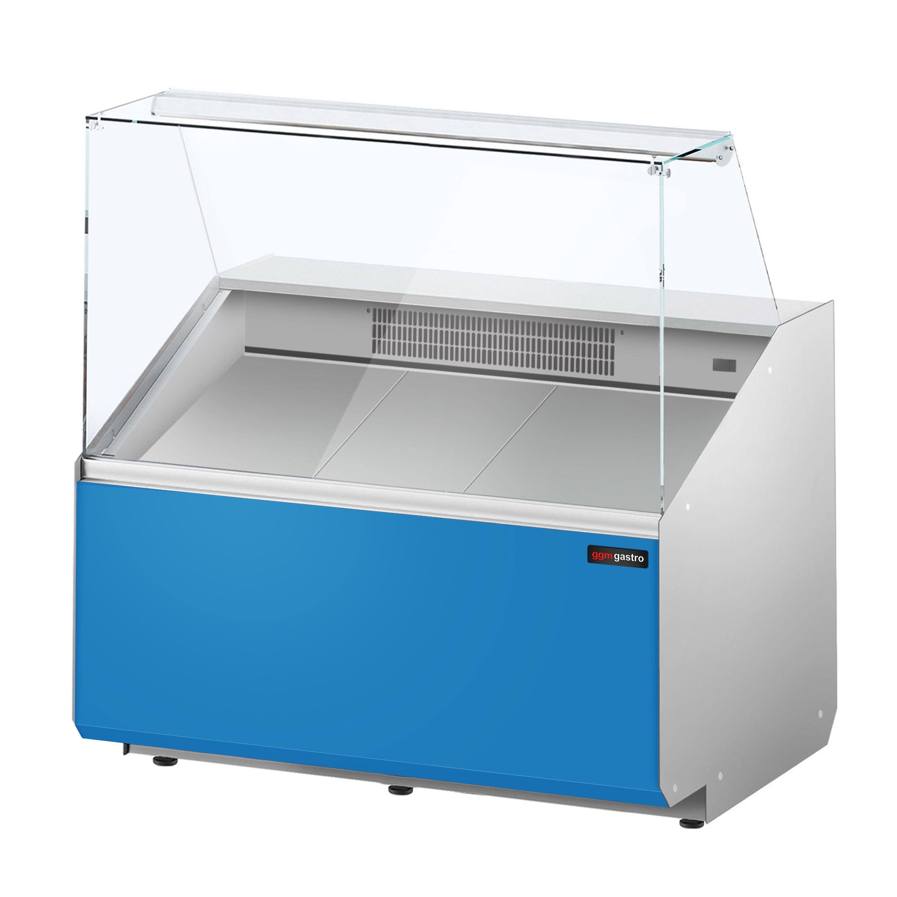 Comptoir vitrine réfrigérée - 944x979mm - +2/+6°C - 200L - Face avant bleu clair
