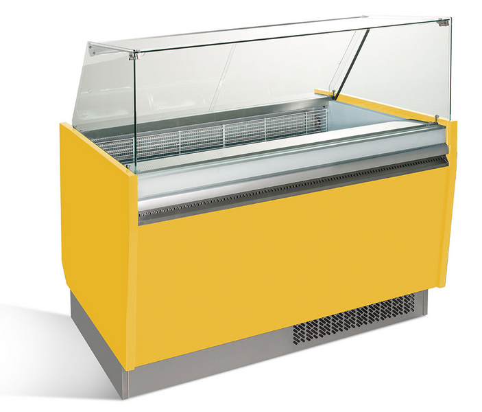 Dondurma Tezgahı LIAM - 1310mm - Statik- 10+10x5 Litre Dondurma Kabı için- Sarı