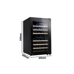 Commercial Wine Fridge - Dual Zone - 120L - max. 45 bottles
