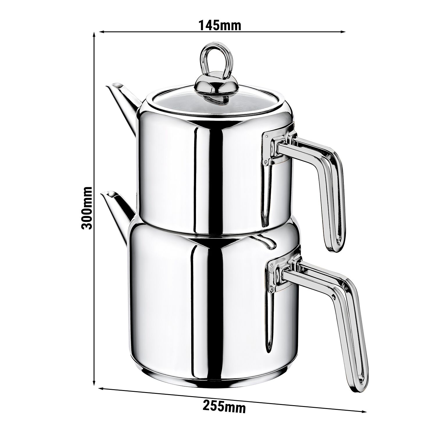 Theepot Set - 1,3 liter - RVS - geschikt voor alle warmtebronnen, incl. inductie