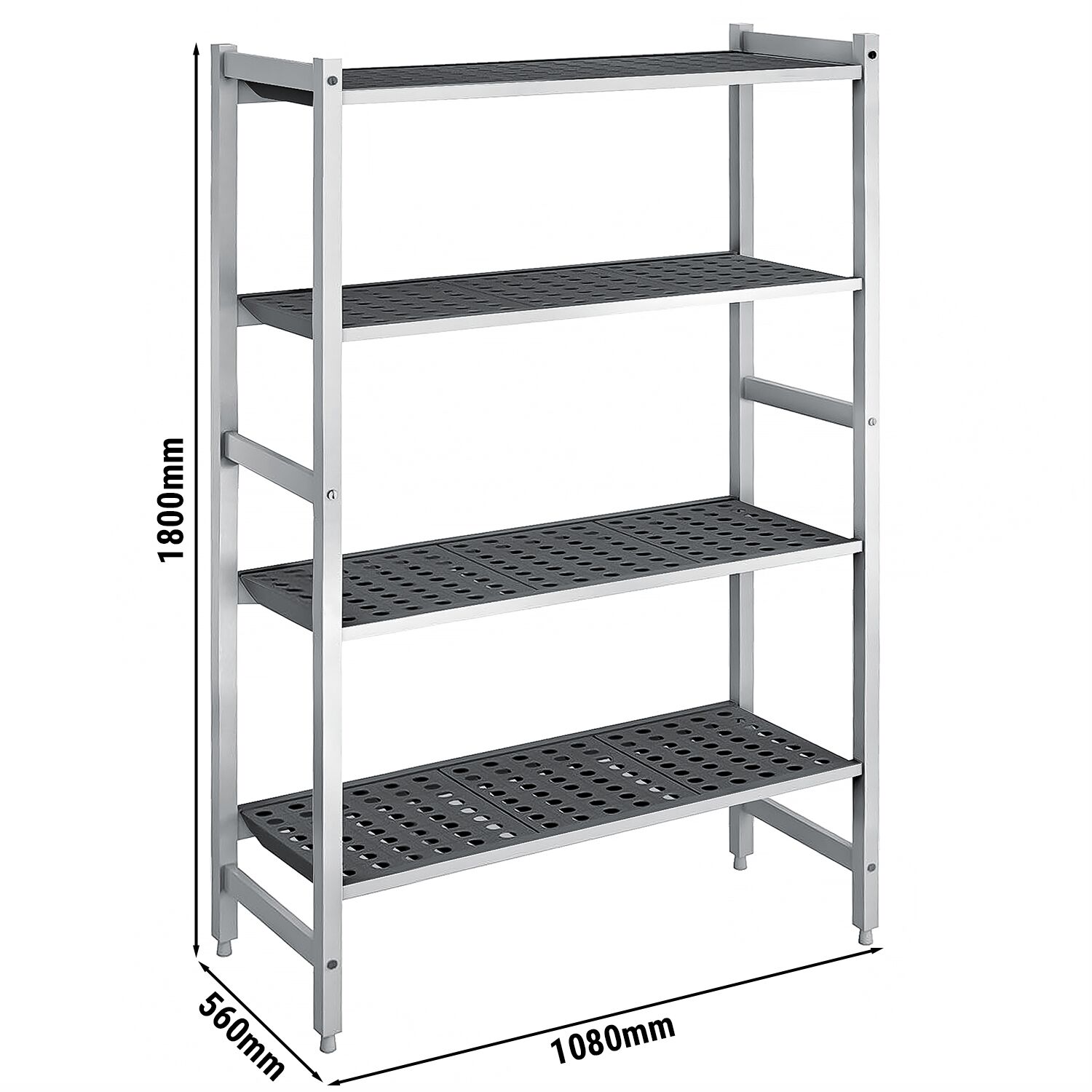 Étagère de base en aluminium - 1080 x 1800 mm - Capacité de charge : 900 kg