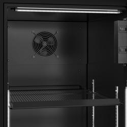 Üvegajtós italhűtő PREMIUM - 595 mm - 569 liter - 1 üvegajtóval & LED‑világítás - fekete