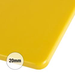 Snijplank - 325x530mm - Dikte: 20mm - HACCP-conform - HDPE 500 - Geel