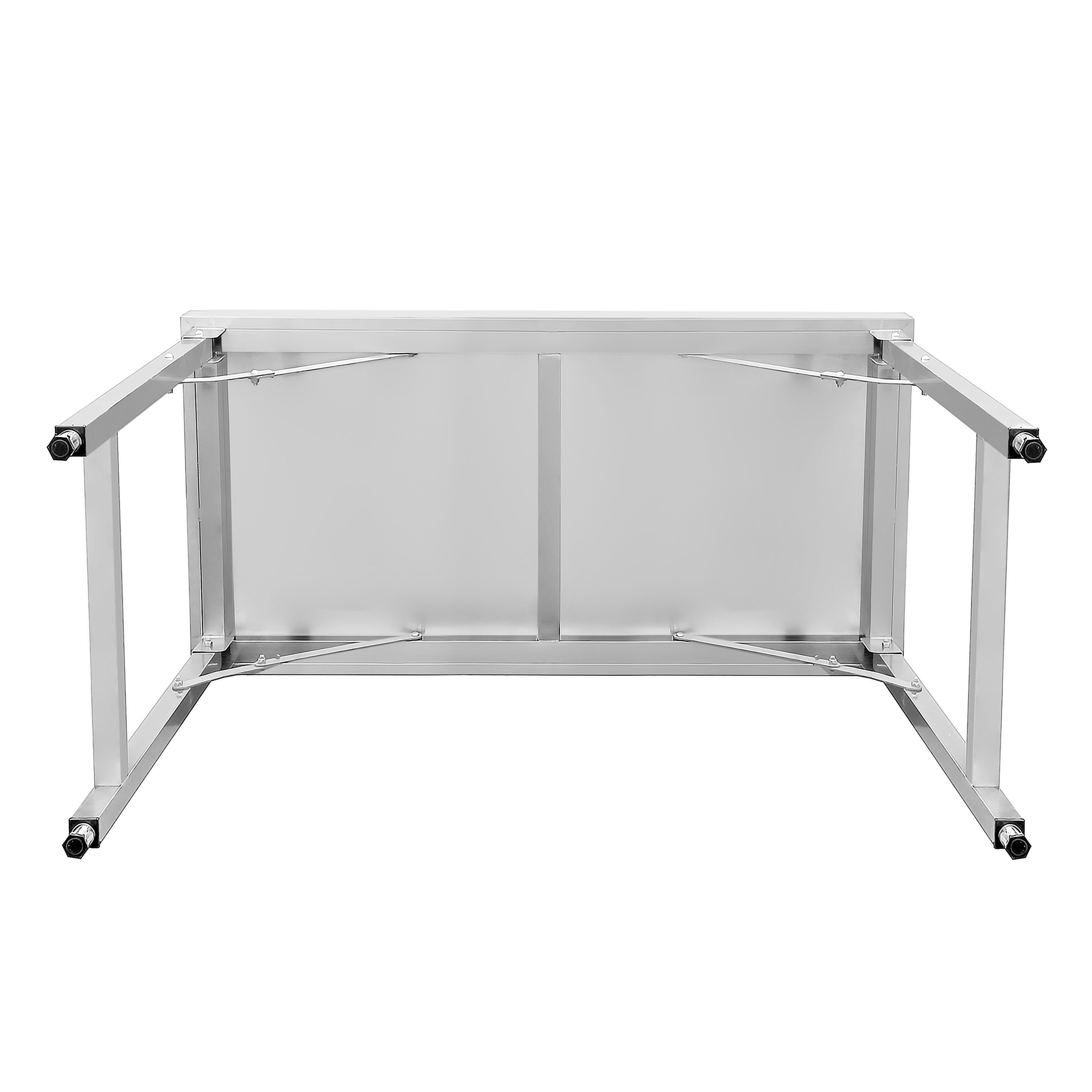 Table de travail en inox – pliable – 1200 × 700 mm